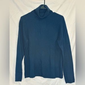 Pretty Blue Cashmere Turtleneck Sweater